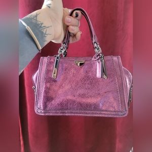 Metallic purple Coach purse